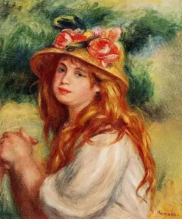 Blond In A Straw Hat Aka Seated Girl