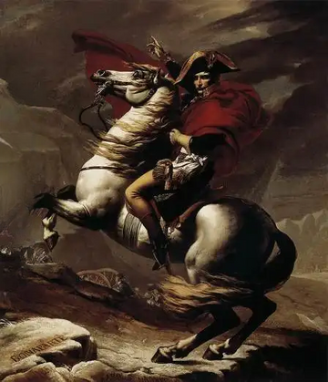 Bonaparte, Calm on a Fiery Steed, Crossing the Alps 1801