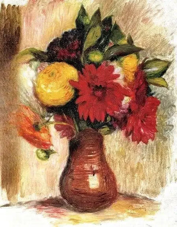 Bouquet Of Flowers In An Earthenware Pitcher