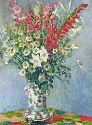 Bouquet Of Gadiolas Lilies And Dasies