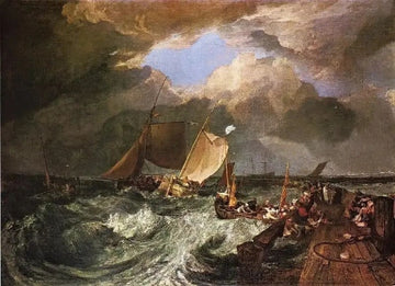 Calais Pier, with French Poissards Preparing for Sea: an English Packeet Arriving