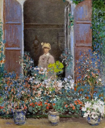 Camille Monet At The Window Argentuile