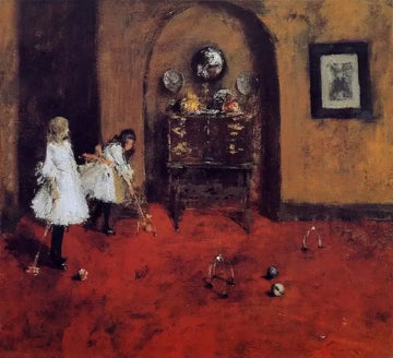 Children Playing Parlor Croquet (sketch)