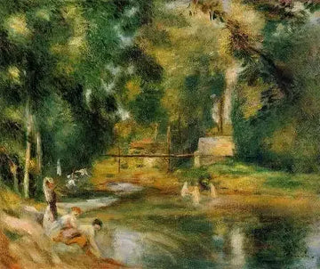 Essoyes Landscape Washerwoman And Bathers