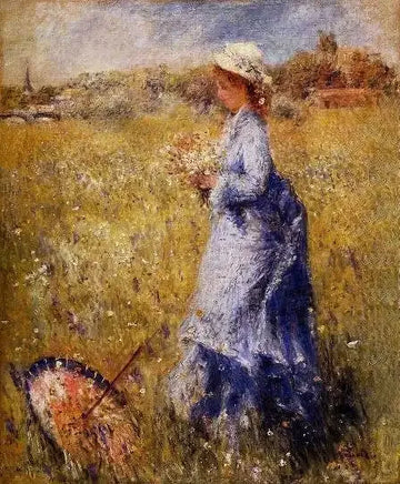 Girl Gathering Flowers