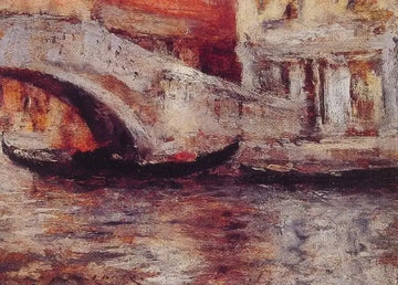 Gondolas Along Venetian Canal