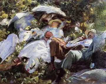 Group with Parasols (or A Siesta)