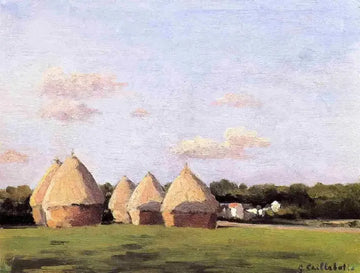 Harvest Landscape With Five Haystacks