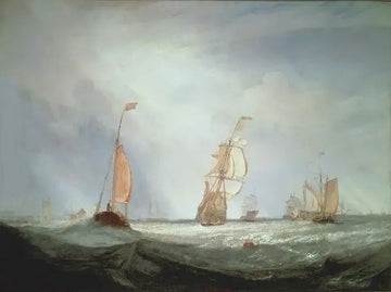 Helvoetsluys ships going out to sea, 1832