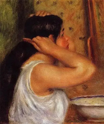 La Toilette Woman Combing Her Hair