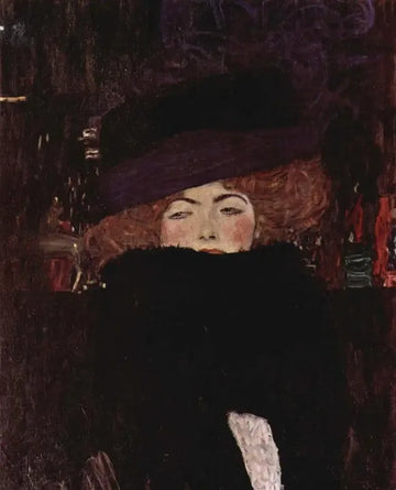 Lady With Hat And Feather Boa