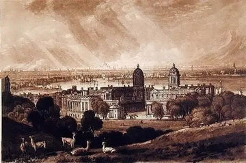 London from Greenwich, engraved by Charles Turner 1773-1857 1811