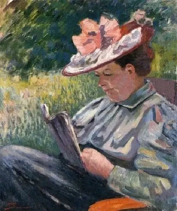 Madame Guillaumin Reading In The Garden