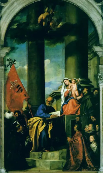 Madonna With Saints And Members Of The Pesaro Family