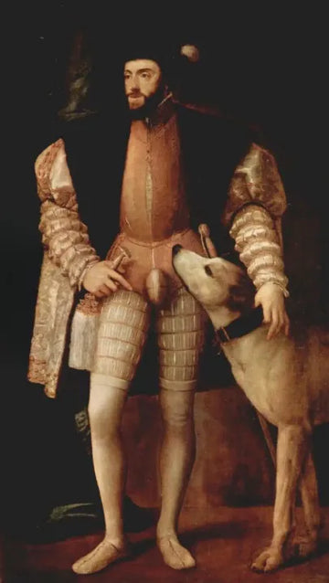 Portrait of Emperor Charles V with dog