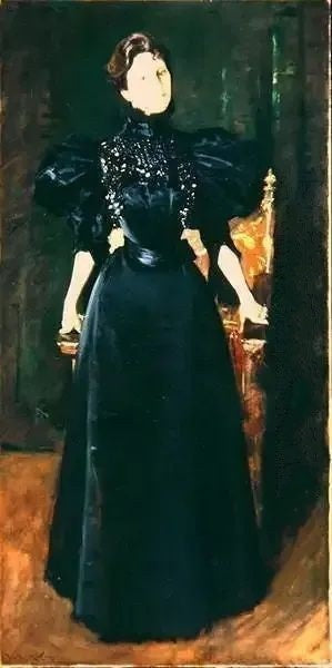 Portrait of a Lady in Black, c.1895