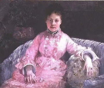 Portrait of a Woman in a pink dress