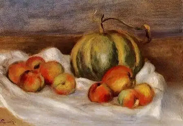 Still Life With Cantalope And Peaches