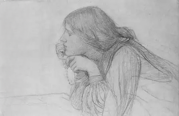 Study of a Female Figure with Rosary 1890