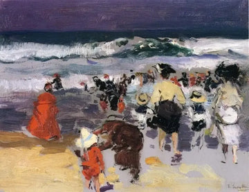 The Beach at Biarritz (sketch)