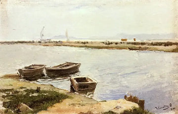 Three Boats By A Shore