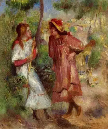 Two Girls In The Garden At Montmartre