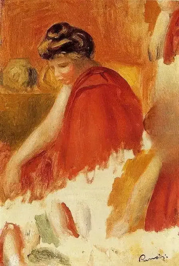 Two Women In Red Robes