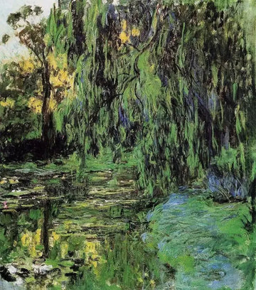 Weeping Willow And Water Lily Pond