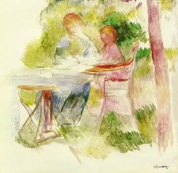 Woman And Child In A Garden (sketch)