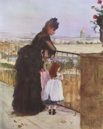 Woman And Child On A Balcony