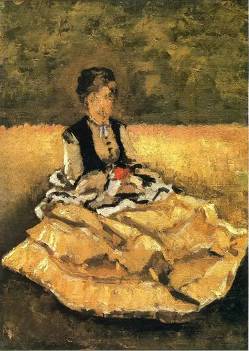 Woman Seated On The Grass