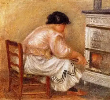 Woman Stoking A Stove