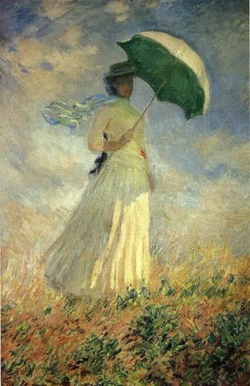 Woman With A Parasol Facing Right