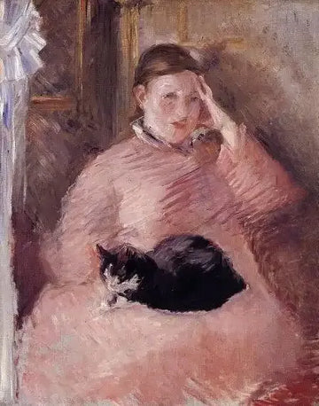 Woman with a Cat, Portrait of Madame Manet