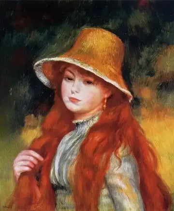 Young Girl In A Straw Hat