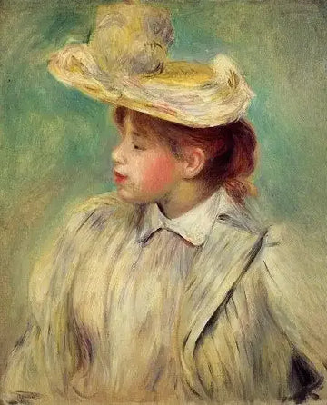 Young Woman In A Straw Hat