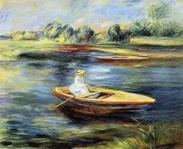 Young Woman Seated In A Rowboat