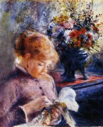 Young Woman Sewing