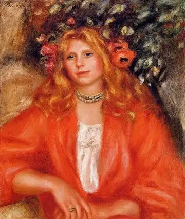 Young Woman Wearing A Garland Of Flowers